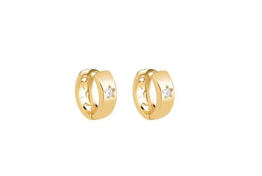 Brinco Argola G Com Estrela Com Fecho — Ref. BR0790006