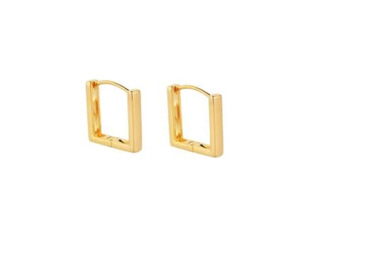 Brinco Clássico Argola Quadrada Lisa Vazada G — Ref. BR1880000