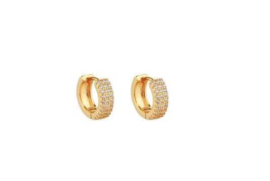 Brinco Clássico Argola P Fileiras — Ref. BR2440006
