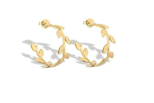 Brinco Argola Folhas — Ref. BR7180000