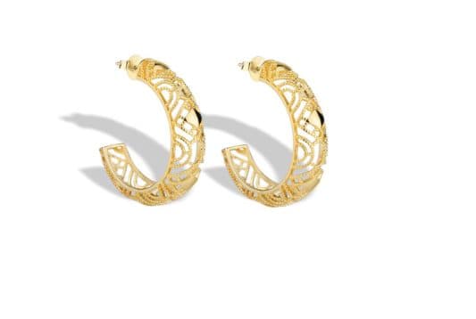 Brinco Argola Desenhos Geometricos — Ref. BR8170000