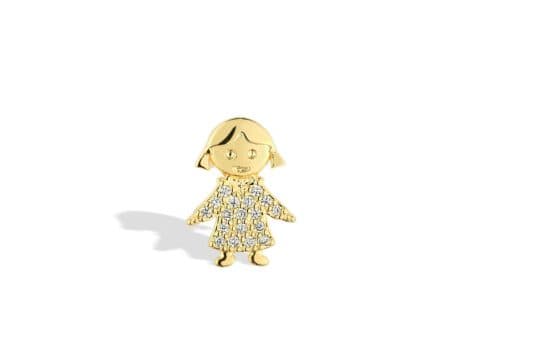 Pingente Menina Cabelo Amarrado — Ref. PG2880006