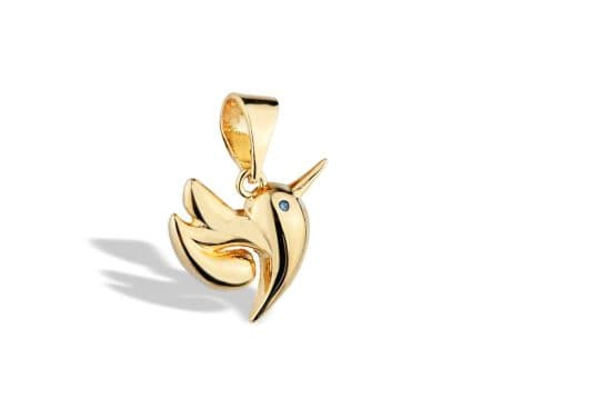 Pingente Colibri Olho Azul — Ref. PG3860002