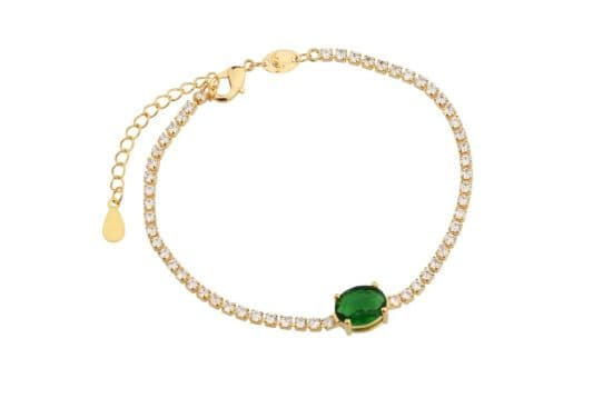 Pulseira Clássica Riviera Cristal Rubi — Ref. PL0462131