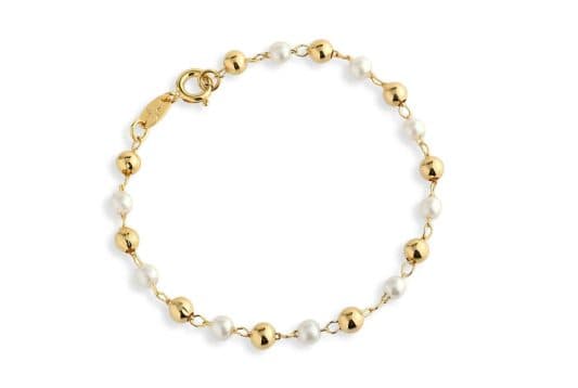 Pulseira Perola Com Bolinha — Ref. PL0721626