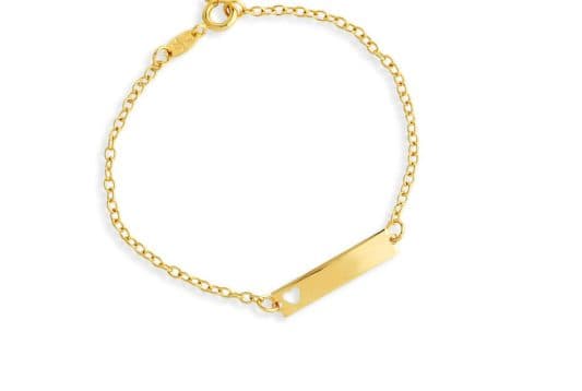 Pulseira Infantil Chapinha Coração — Ref. PL1601600